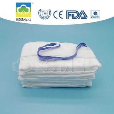 اسفنج الحلق العقيم اسفنج لابروتومي مع خط قابل للكشف بالأشعة السينية غطاء بطني من القطن عالي الامتصاص بأحجام متعددة